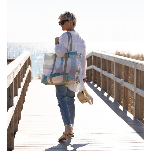BOTANICALS AND BEACH GLASS BAG