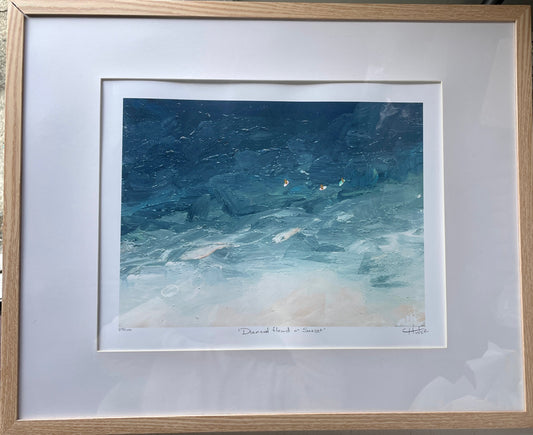 Diamond Head print in frame